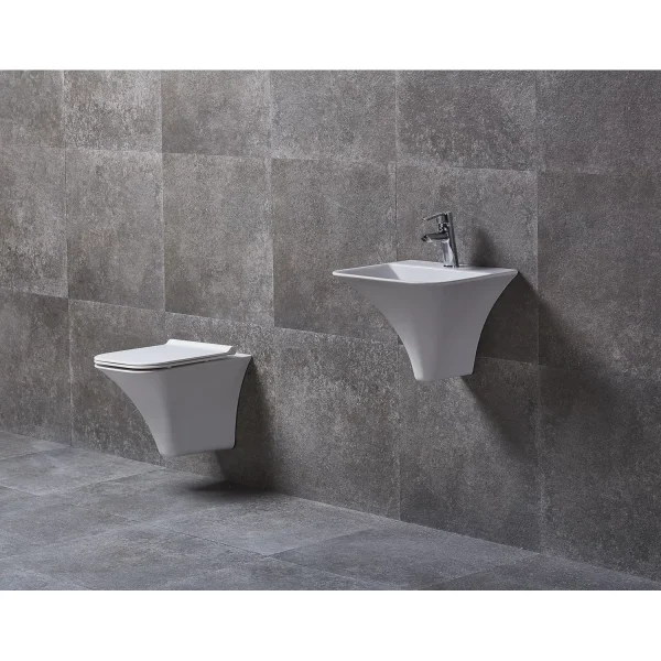 Унитаз подвесной beWash Ladoga 54303201 безободковый, с сиденьем микролифт, белый