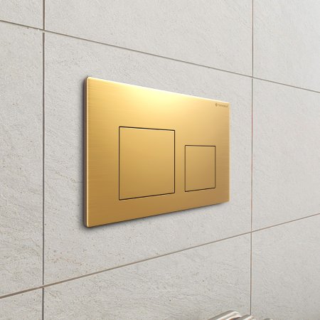 Клавиша смыва Terminus 82K24х16G, брашированное золото