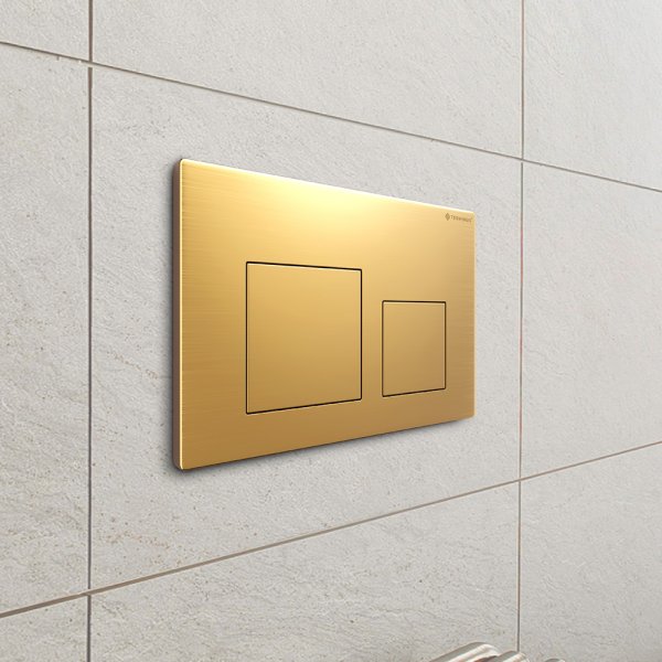 Клавиша смыва Terminus 82K24х16G, брашированное золото
