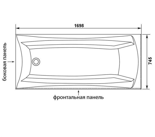 Акриловая ванна Aquanet Cariba 00203925 170х75