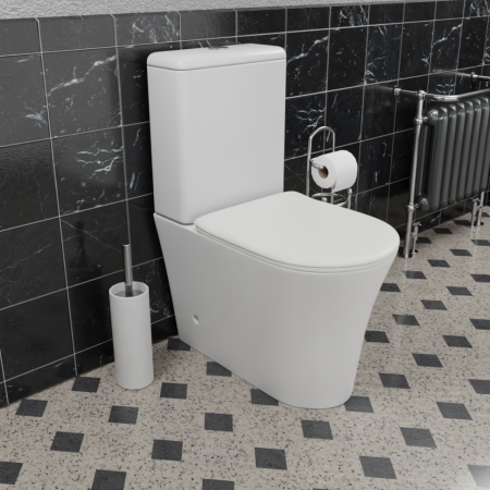 Унитаз напольный CeramaLux 1219A, Бело-Глянцевый