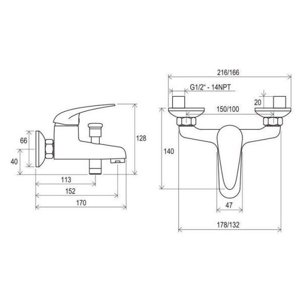 Смеситель Ravak Susan SN 022.00/100 X070003 для ванны