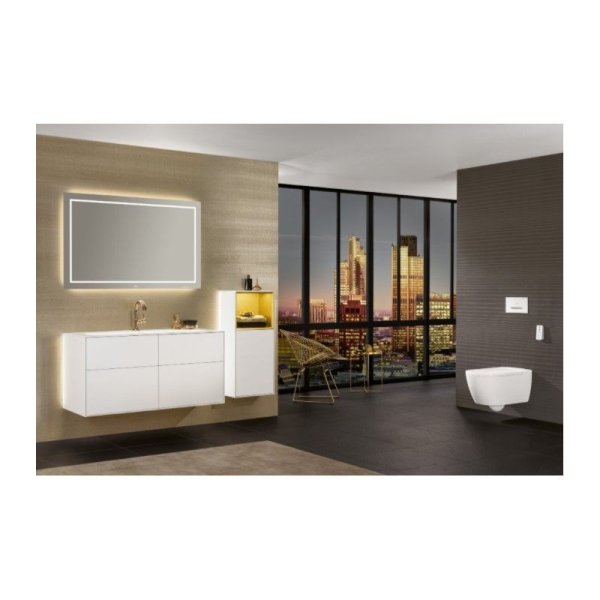 Унитаз подвесной Villeroy & Boch ViClean V0E100R1 с функцией биде, альпийский белый