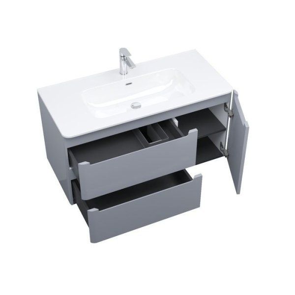 Тумба с умывальником, подвесная, 100 см, светло-серый, Edifice, IDDIS подходит умыв. 0101000i28 (EDRZI1OP0LWT0iBE95YFK)