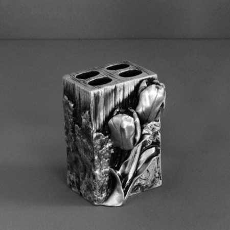 Стакан Art&Max Tulip AM-0082B-T для зубных щеток серебро