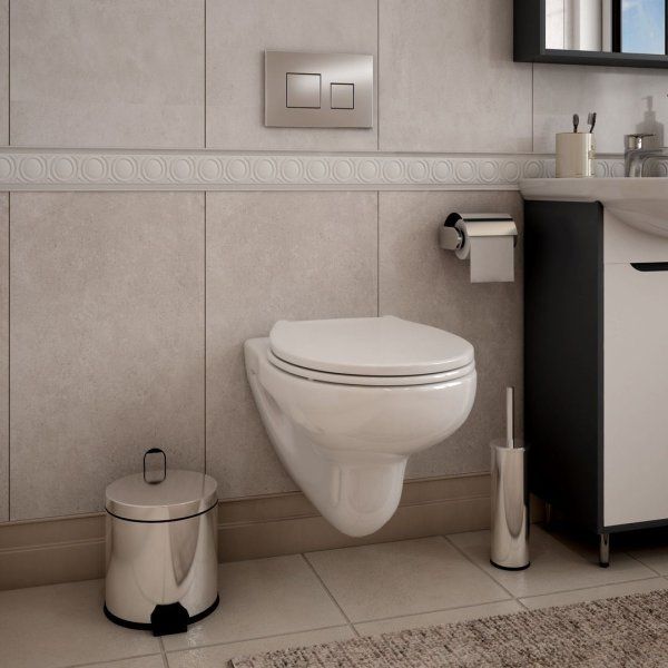 Унитаз подвесной Teymi Hanna Pro безободковый, сиденье микролифт T40901