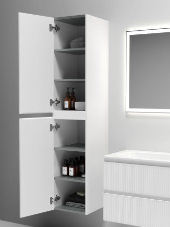 Шкаф-пенал SANCOS Snob T подвесной Bianco, 350х350х1650 мм,  PSNT35W