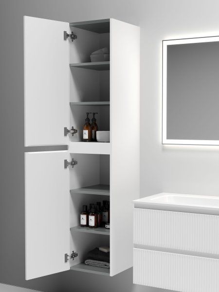 Шкаф-пенал SANCOS Snob T подвесной Bianco, 350х350х1650 мм,  PSNT35W