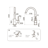 Смеситель для кухни Omoikiri Shinagawa 2 Plus-GR 4994406, leningrad grey