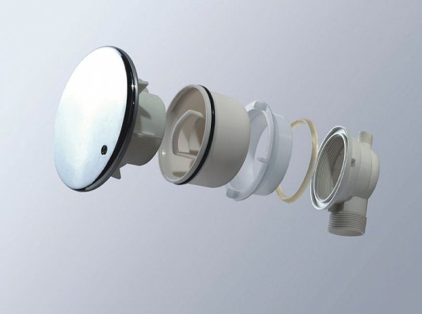 Поддон для душа акриловый Cezares Tray TRAY-A-RH-100/80-550-15-W-L радиальный L