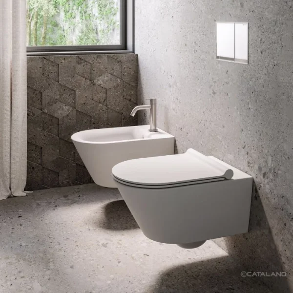 Унитаз подвесной Catalano Zero 0111550021 безободковый, торнадо, белый матовый