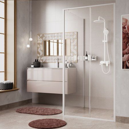 Душевой уголок WasserKRAFT 44S19 профиль белый, стекло прозрачное