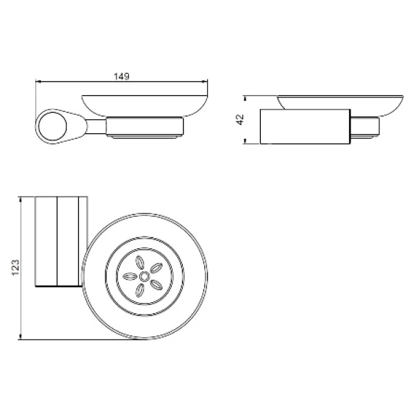 Мыльница  Art&Max Verona Push AM-M-031-CR