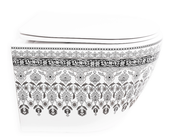 Подвесной унитаз REA ARTE DARK GREY белый REA-C5000