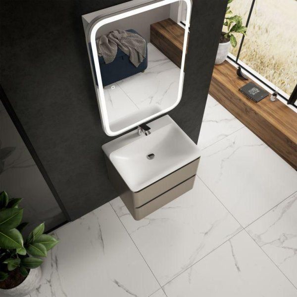 Тумба под умывальник подвесная AQUAme "S4"  AQM900460BG 60 см., цвет бежевый.