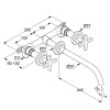 Смеситель для раковины Kludi NOVA FONTE 201460520 настенный, хром