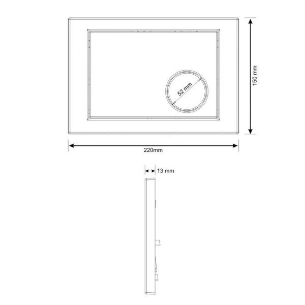 Кнопка смыва Cersanit Geometry BU-GMT/Cm хром матовый