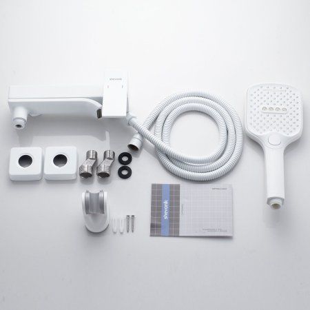 Смеситель для ванны однорычажный  Shevanik S4002C, Белый