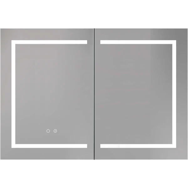 Зеркальный шкаф Aquatek AQ7104-MLC 100x70 см, с LED-подсветкой, сенсорным выключателем, антизапотеванием