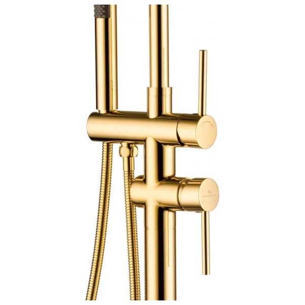 Смеситель напольный для ванны Groсenberg GB900GO, золото