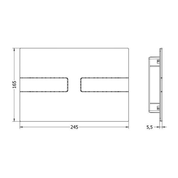 Кнопка смыва ArtCeram Inox 712.000.BS сталь матовая