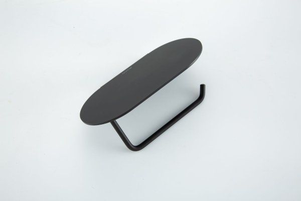 Держатель туалетной бумаги с полочкой Gappo G30703-6, черный матовый