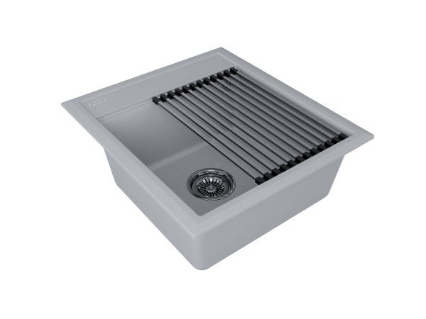 Мойка для кухни кварц Paulmark STEPIA PM114651-GRS, серый дым