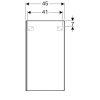 Шкаф Geberit Acanto 500.639.JL.2 45x82 песчаное стекло/песчаный матовый