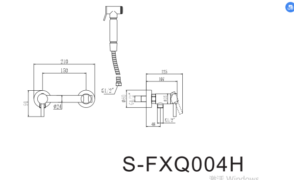 Смеситель с гигиеническим душем Savol  бронзовый (S-FXQ004С)