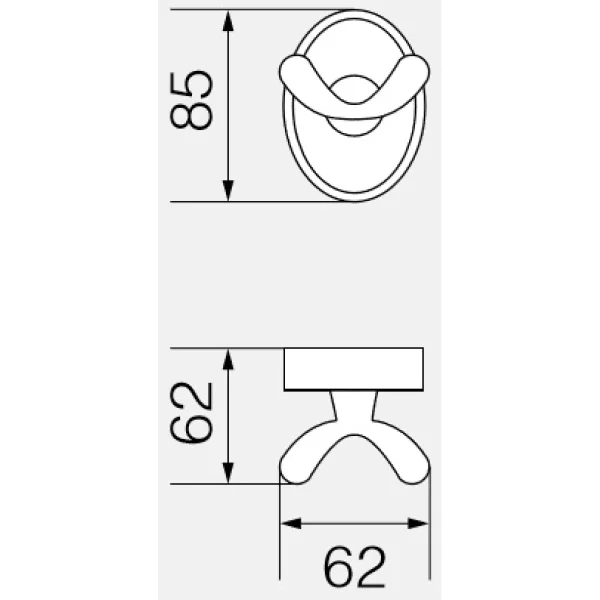 Крючок Veragio Bonjour Bronzo VR.BNR-7832.BR двойной, для ванны, бронза