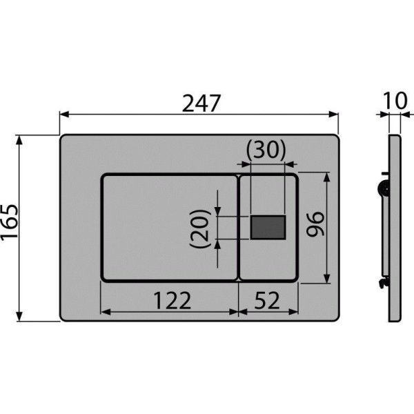 Кнопка смыва AlcaPlast M279SB cенсорная, нержавеющая сталь