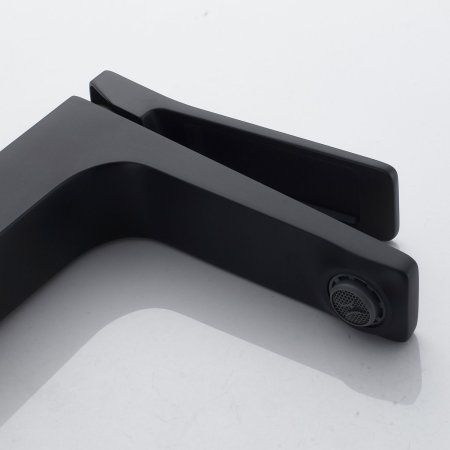 Смеситель для ванны однорычажный с гайкой Shevanik S4601H, Черный