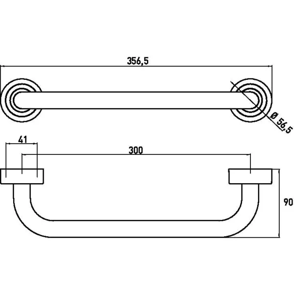 Поручень 35,6 см Emco Polo 0770 001 30