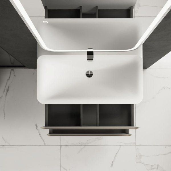 Тумба под умывальник подвесная AQUAme "S4" AQM900480BG 80 см., цвет бежевый.