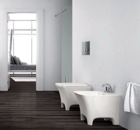 Унитаз приставной ArtCeram Cow CWV002 белый глянцевый