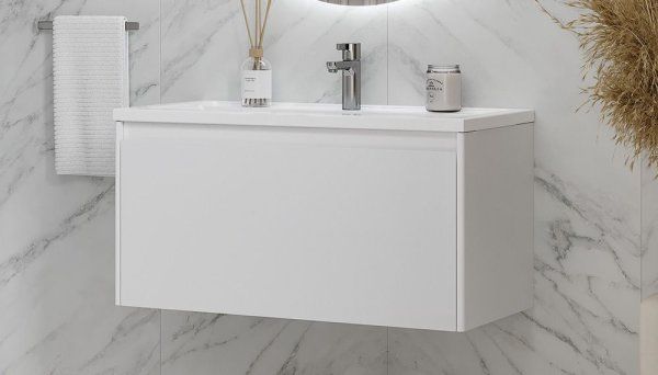 Тумба Velvex подвесная Klaufs 90.1Y.NEW (белый) (tp.KLA.MAR.90.1Y)