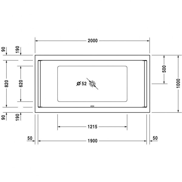 Акриловая ванна Duravit Starck 700341000000000 200x100