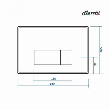 Клавиша смыва Maretti Umbria AC12UM-740, белый