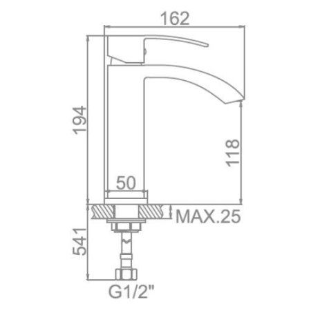 Смеситель Ledeme L1055-15 хром