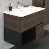 Тумба-умывальник COMFORTY "Франкфурт-75" дуб шоколадно-коричневый с раковиной COMFORTY 75E