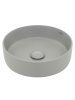 Раковина накладная круглая, AQUAme AQM5012 цвет светло-серый матовый 355x355x120
