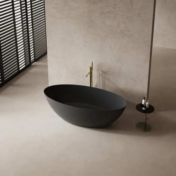 Карбоновая ванна Abber Karbon AK9002-1.8 180x85 см, отдельностоящая, карбон