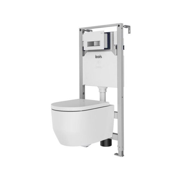Комплект 3в1: подвесной унитаз, инсталляция и клавиша смыва, IDDIS, BASANU2i73