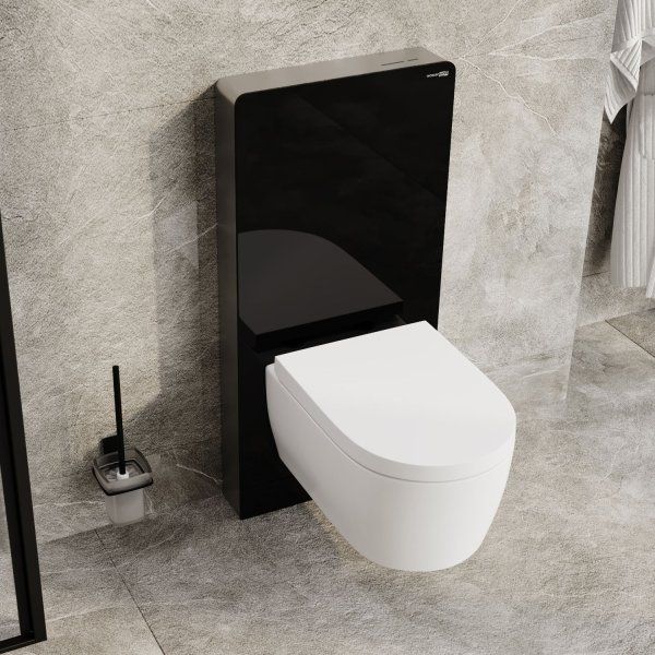 Пристенный модуль системы инсталляции для унитаза WasserKRAFT Naab 86TLT.040.SE.BL черный