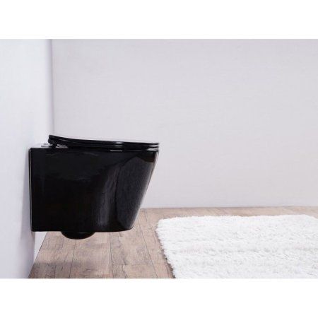 Унитаз подвесной Esbano Clavel безободковый, черный