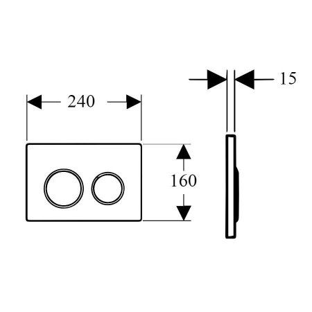 Кнопка смыва Boheme 663 черный, золото