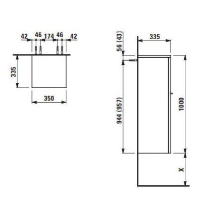 Шкаф-пенал Laufen Case 4.0201.2.075.999.1 мультиколор