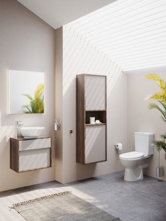 Унитаз-компакт напольный Norm Nord 360х670х805, сиденье дюропласт с микролифтом, белый (9845B099-7202)