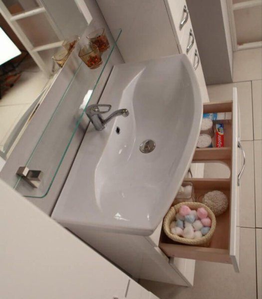 Тумба с раковиной Aquaton Ария Н 1A141301AA010 80 белый