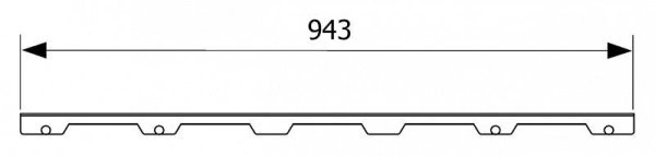 Решетка Tece TECEdrainline Steel II 601083 100 нержавеющая сталь матовая